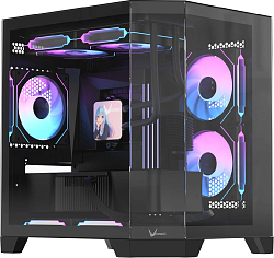 Корпус Formula Crystal Z6M Floe черный без БП mATX 4x120mm 2xUSB3.0 audio bott PSU