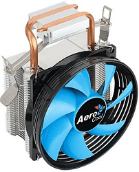 Устройство охлаждения(кулер) Aerocool Verkho 1-3P Soc-AM5/AM4/1200/1700/1851 черный/синий 3-pin 28dB Al+Cu 100W 280gr Ret