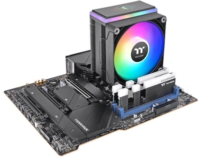 Устройство охлаждения(кулер) Thermaltake Astria 400 ARGB Soc-AM5/AM4/1200/1700/1851 черный 4-pin 26.8dB Al 230W Ret (CL-P120-CA12SW-A)