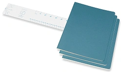 Блокнот Moleskine CAHIER JOURNAL CH023B44 XLarge 190х250мм обложка картон 120стр. нелинованный голубой (3шт)