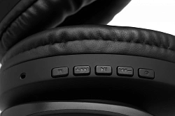 Гарнитура накладные Digma BT-17 черный беспроводные bluetooth оголовье (BT17B)