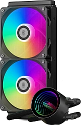 Система водяного охлаждения PcCooler DA240 V2 ARGB Soc-AM5/AM4/1200/1700/1851 черный 4-pin 36.5dB Al Ret (DA240 V2 ARGB BK)
