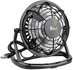 Вентилятор настольный RIX RDF-1500USB 2.5Вт скоростей:1 черный