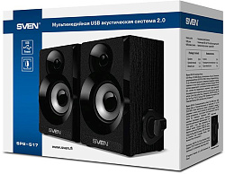 Колонки Sven SPS-517 2.0 черный 6Вт