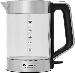 Чайник электрический Panasonic NC-K201STR 1.7л. 2200Вт серебристый корпус: стекло